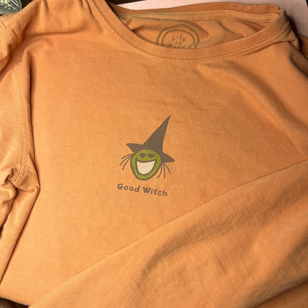 Life is good witch long sleeve tee